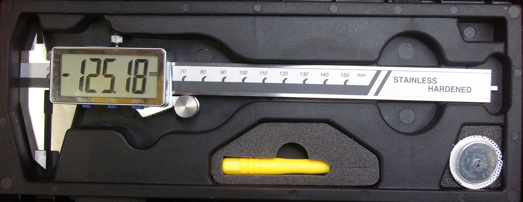 6" große Anzeige 16mm Schieblehre 3V Lithium-Batt. Digital Schieblehre 150 mm 